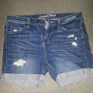 Women Distressed Denim Shorts